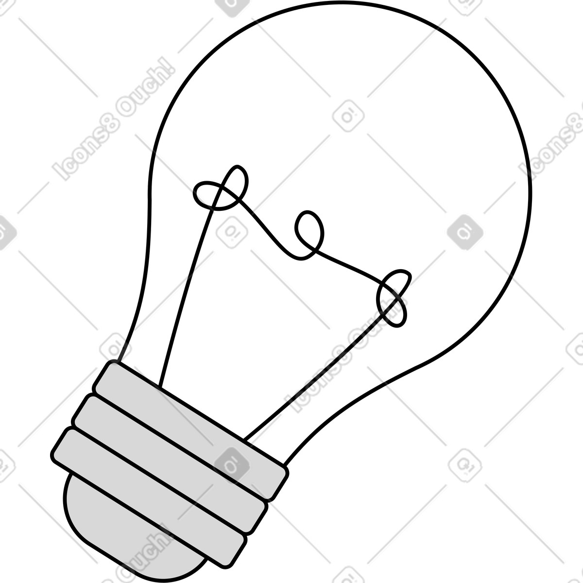 Lamp illustration in Sitcom style download in PNG, SVG