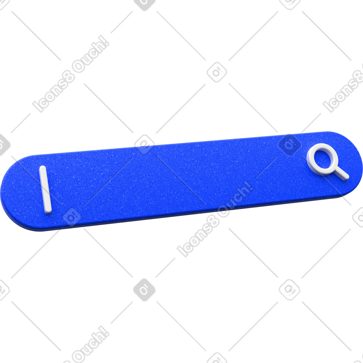 Barra di ricerca blu 3d, illustrazione input arrotondata, campo query online in stile 3D Enterprise scarica in PNG, SVG
