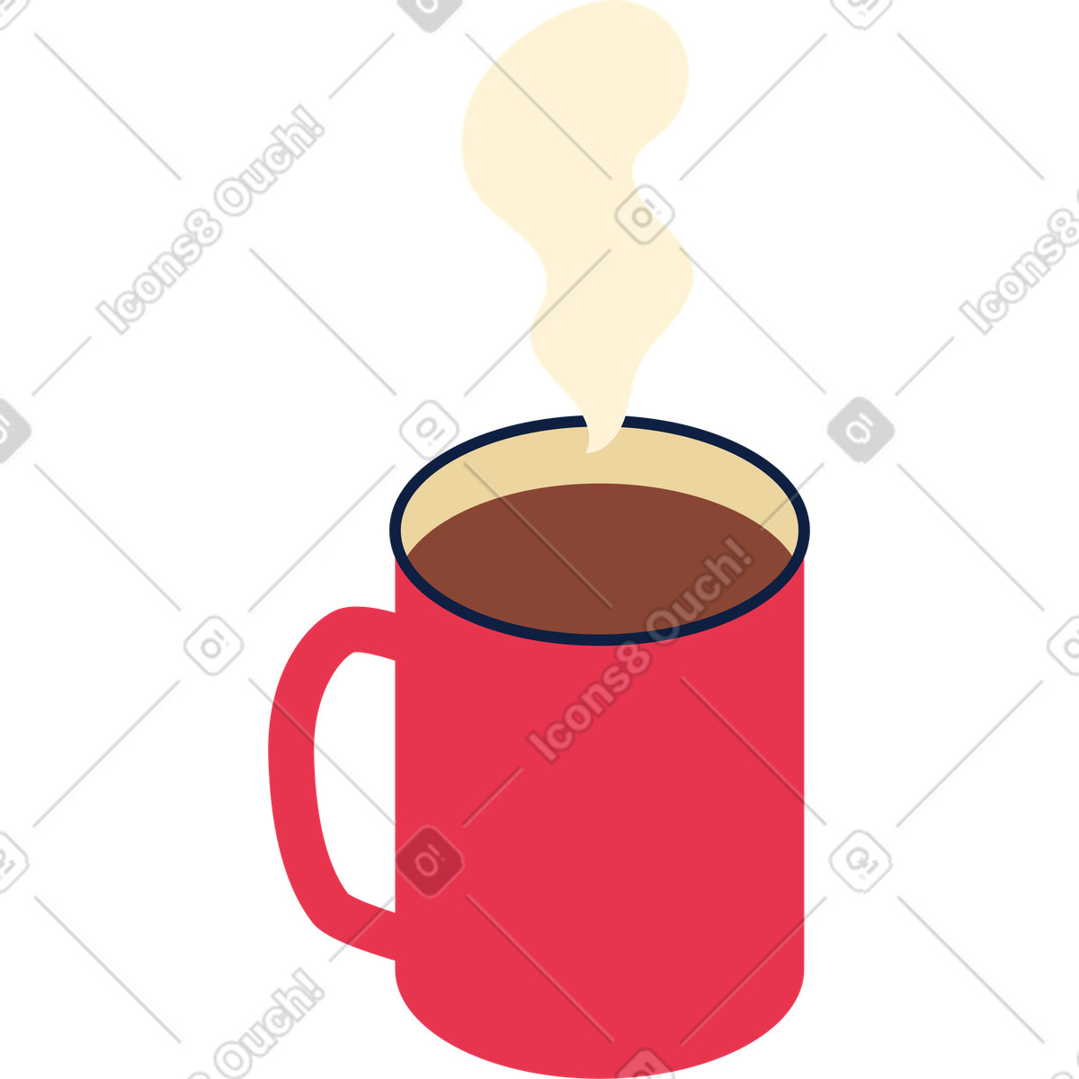 Hot drink illustration in Catchy style download in PNG, SVG