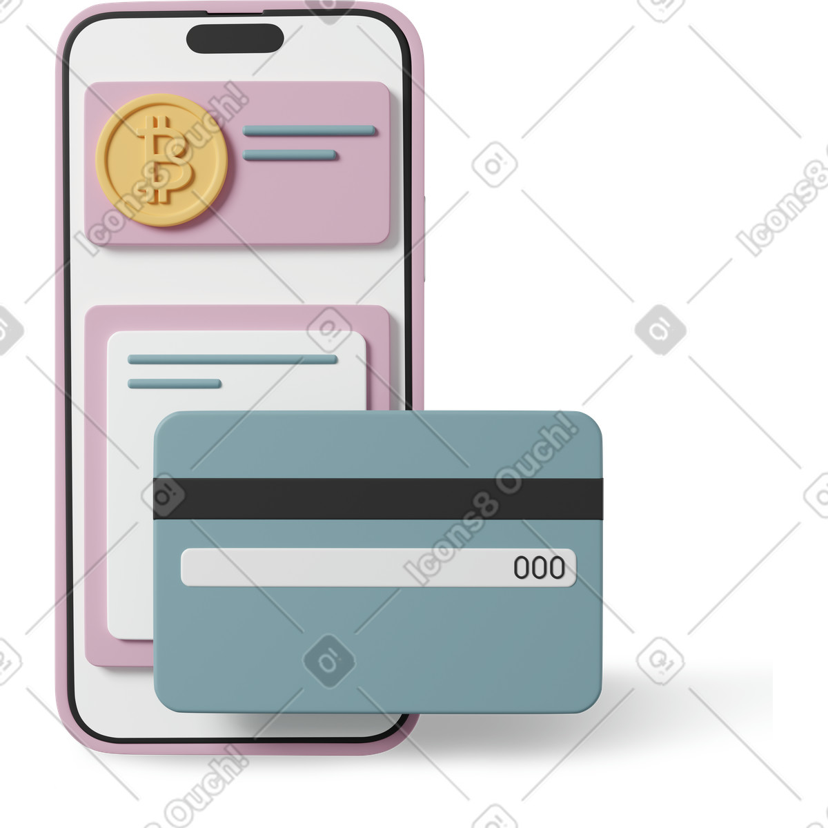 Crypto payment illustration in PNG, SVG