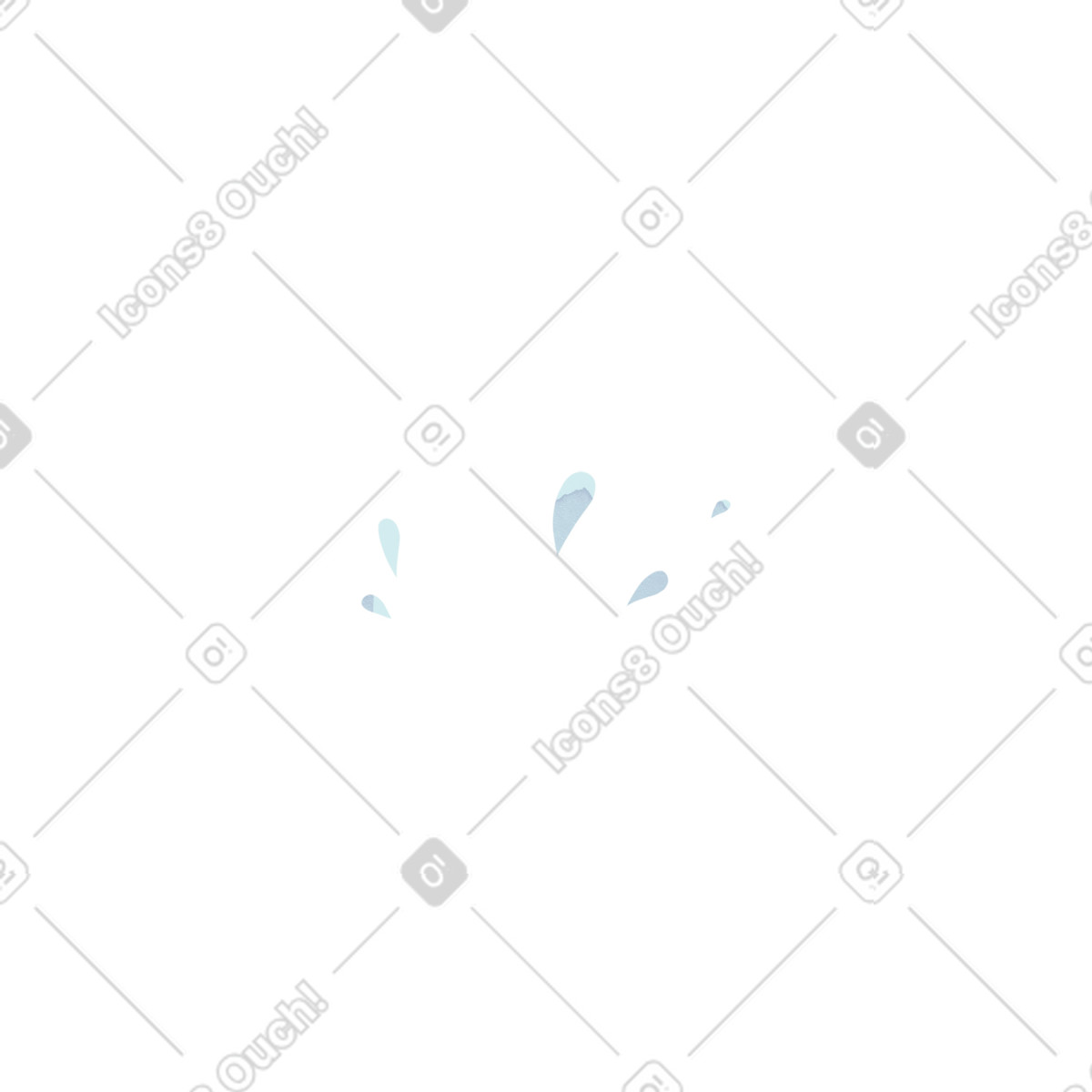Ilustración Gotas en estilo Papery a descargar en PNG y SVG
