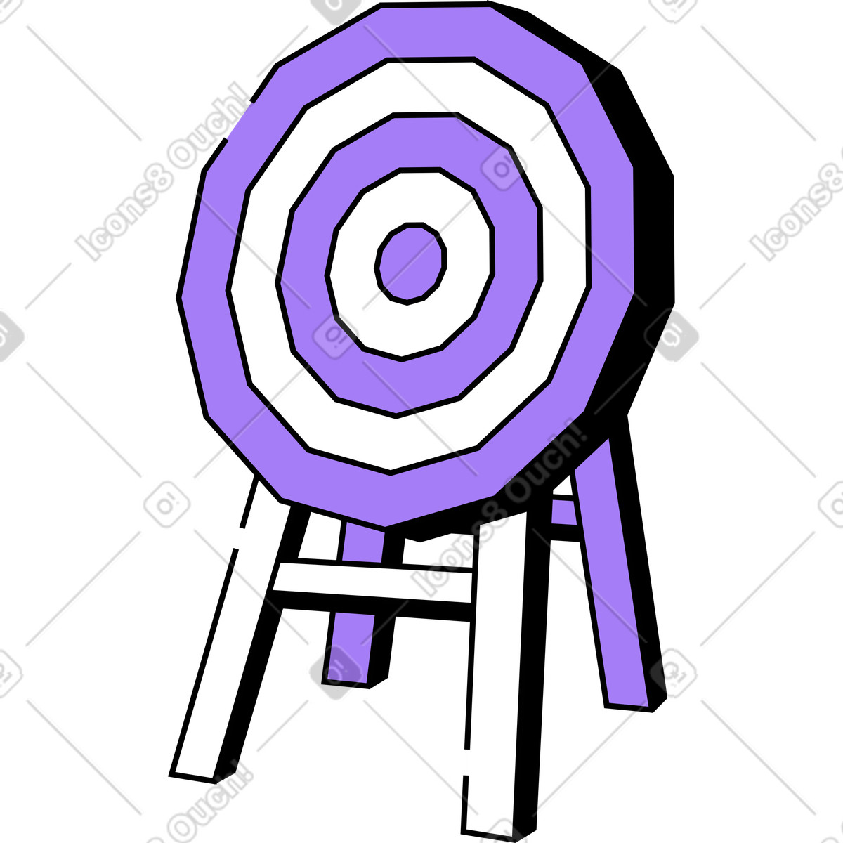 Ilustração de Alvo em no estilo Amethyst para baixar em PNG, SVG