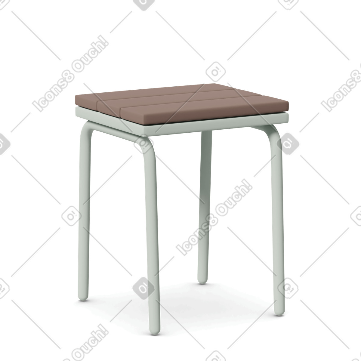 Ilustração de Green chair em no estilo 3D Casual life para baixar em PNG, SVG
