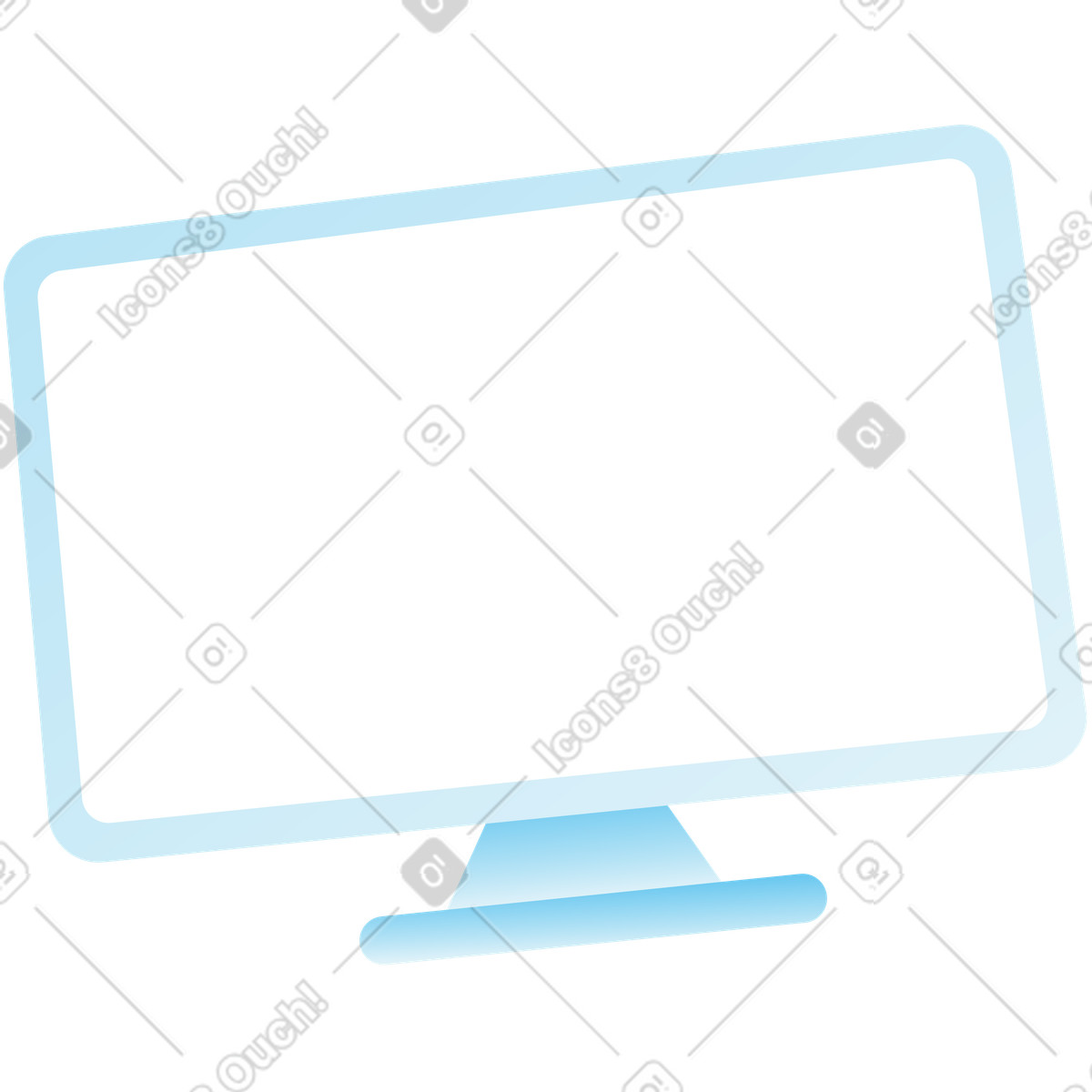 Flat screen illustration of modern device display clipart in SVG PNG