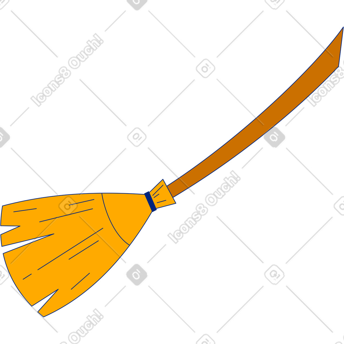Scopa illustrazione in stile Neo-Sakura scarica in PNG, SVG