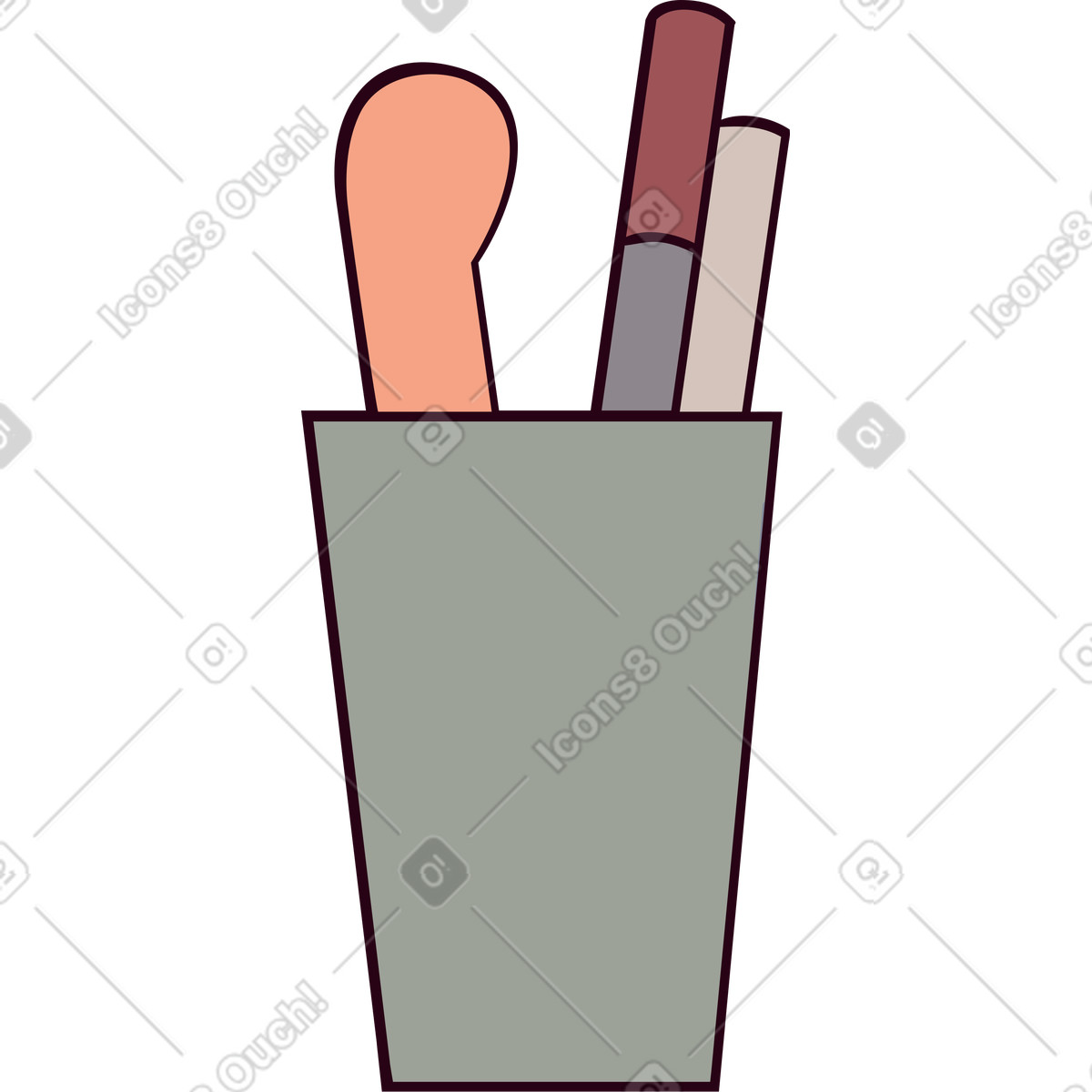 Ilustração de Copo caneta em no estilo Eastwood para baixar em PNG, SVG