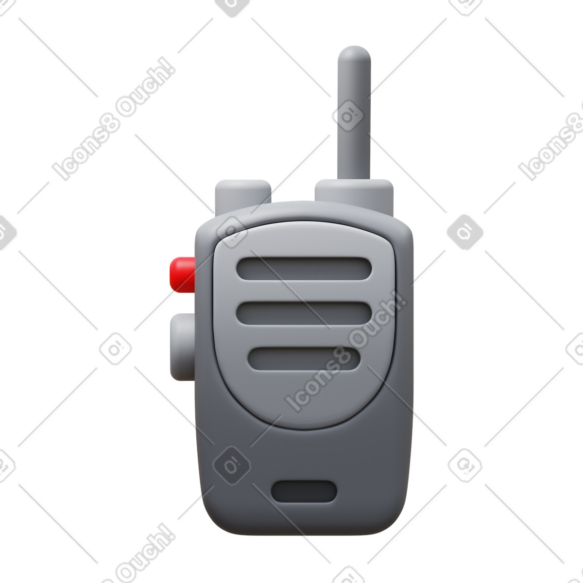 Ilustración Walkie-talkie en estilo 3D Fluency a descargar en PNG y SVG