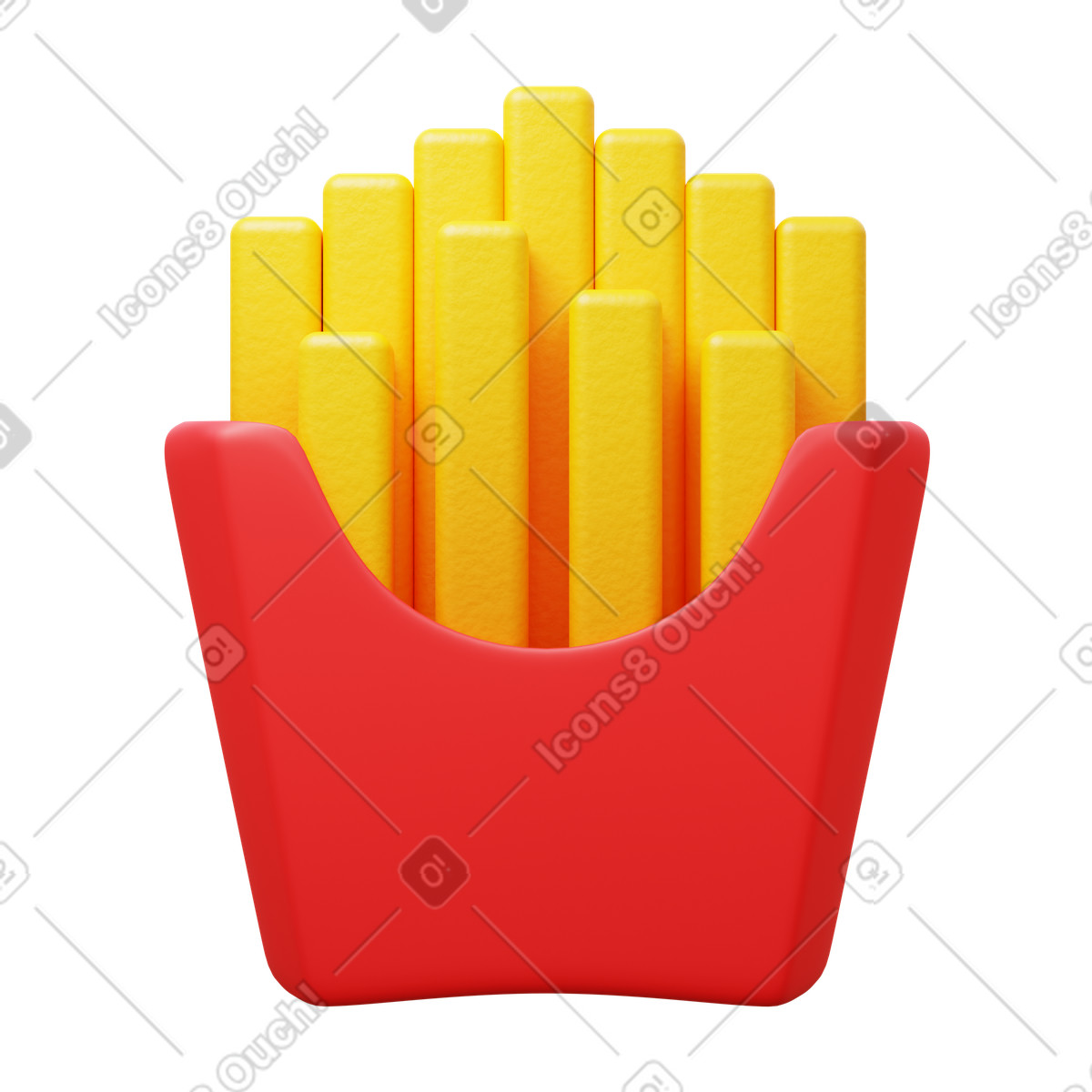 French fries illustration potato clipart for fun graphics and vectors in your designs