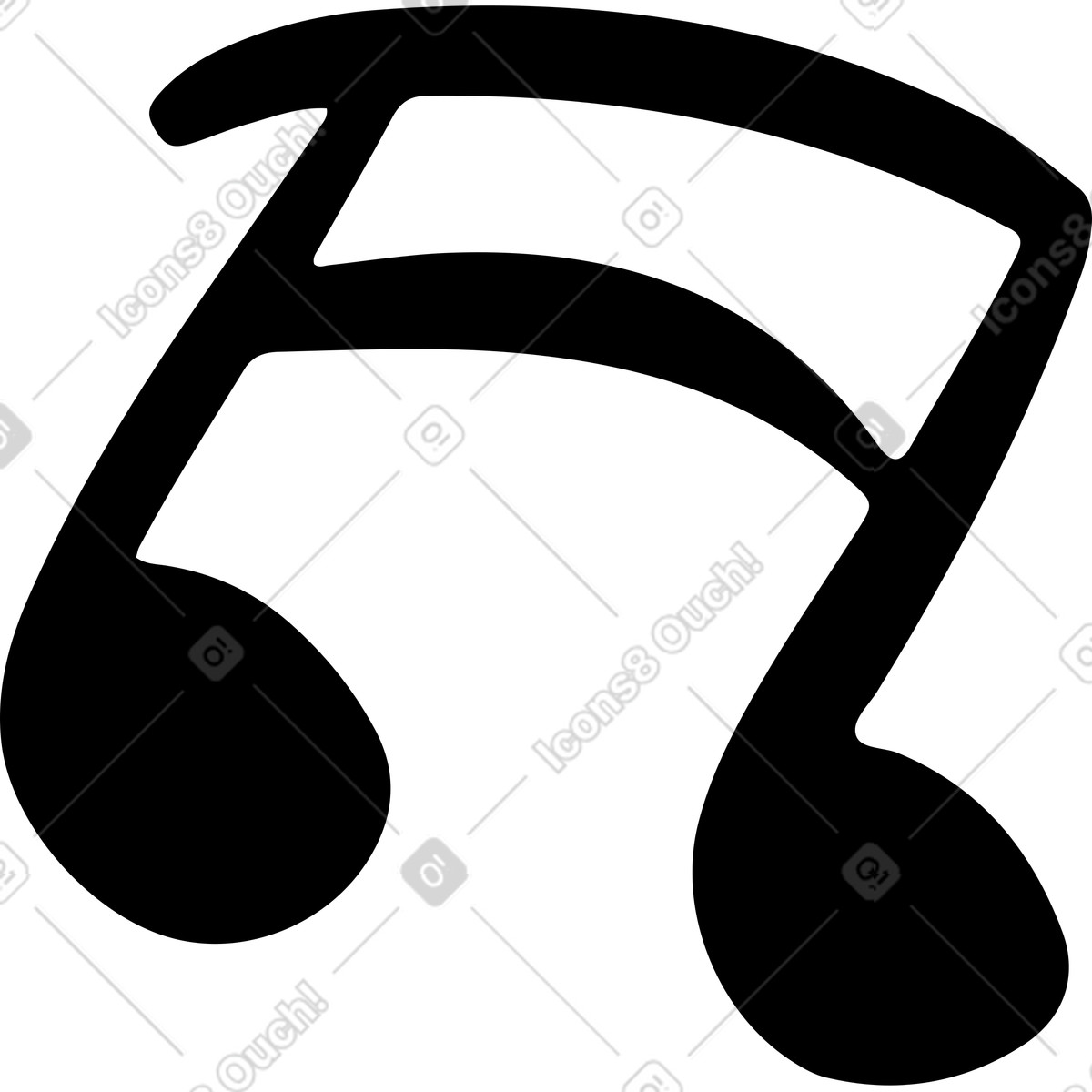 Sixteenth note illustration in Line style download in PNG, SVG