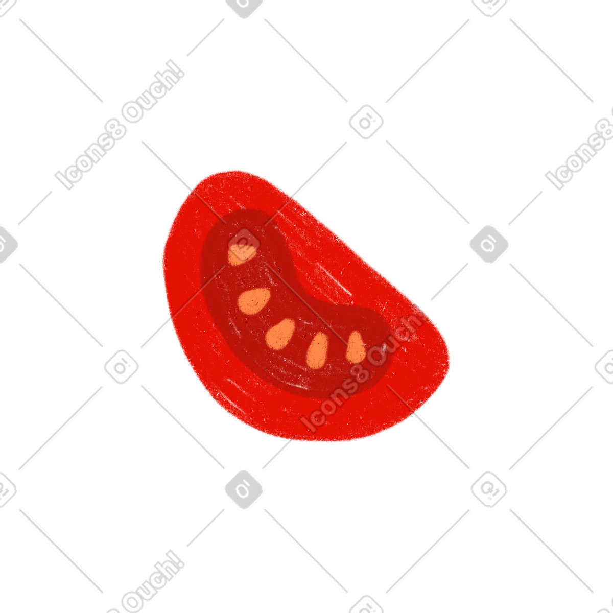 下载 Cozy 风格的 Tomato piece 插画，支持 PNG、SVG 格式