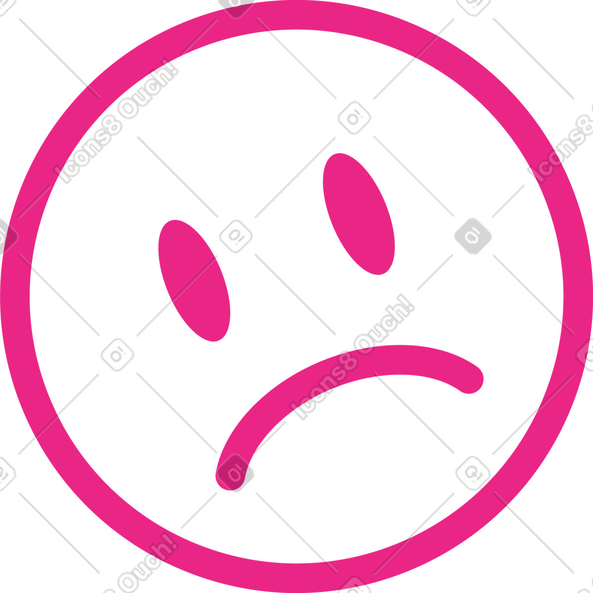 Ilustração de Emoticon triste em no estilo Active para baixar em PNG, SVG