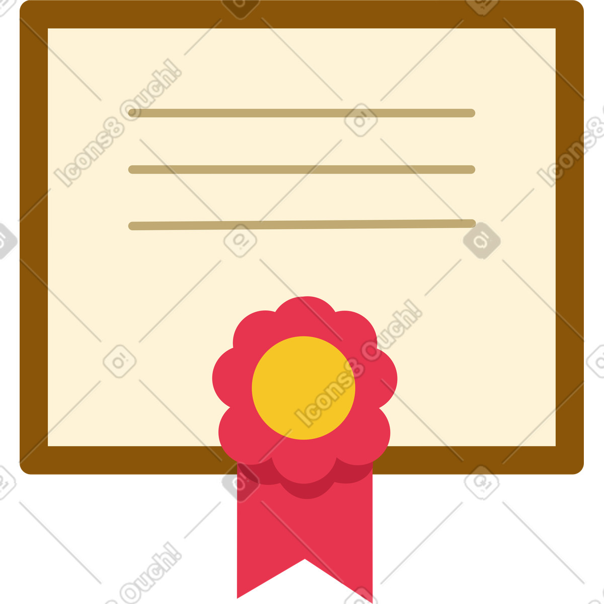 Diplom-Illustration im Catchy-Stil als Download in PNG, SVG