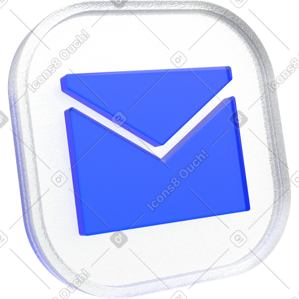 Ilustração de Ícone e-mail em no estilo 3D Enterprise para baixar em PNG, SVG