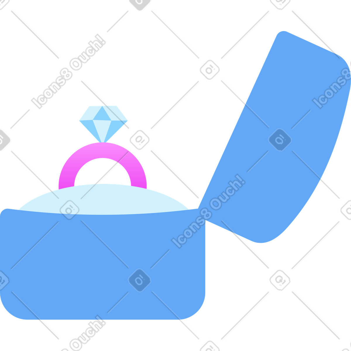 Diamant-ring-Illustration im Glossy-Stil als Download in PNG, SVG