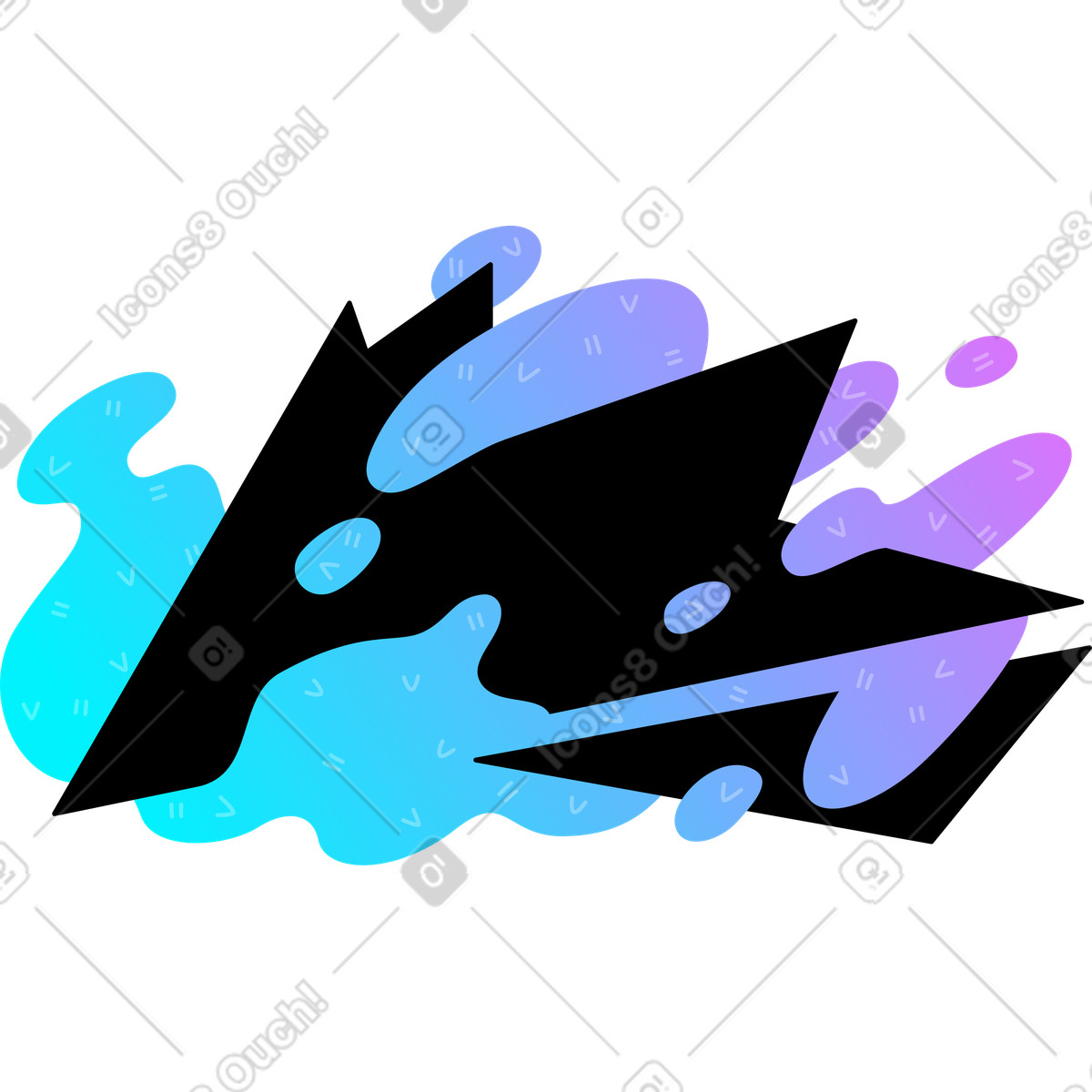 Illustration Abstrait lilas dans le style Rocky à télécharger aux formats PNG, SVG
