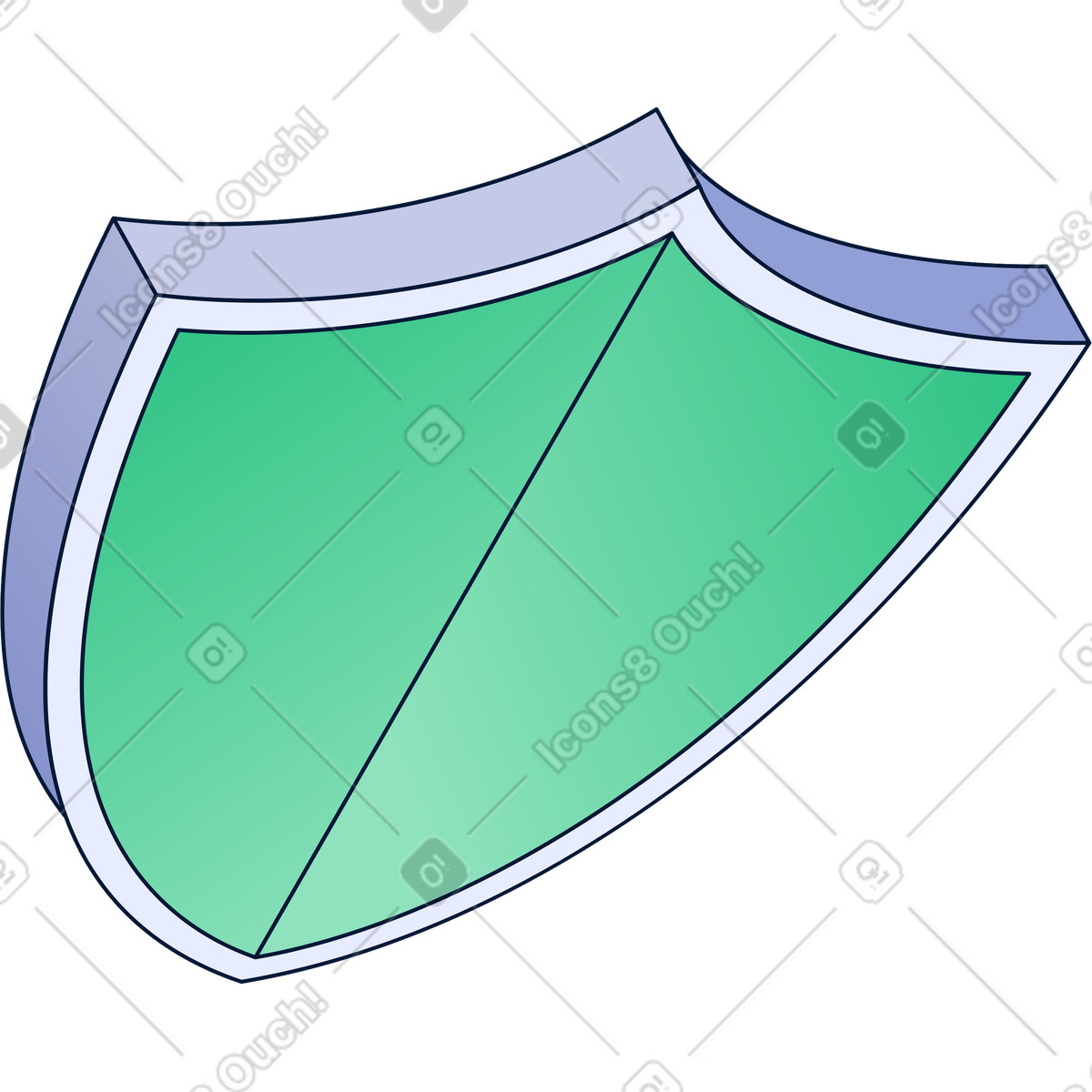 Shield illustration in Neat style download in PNG, SVG