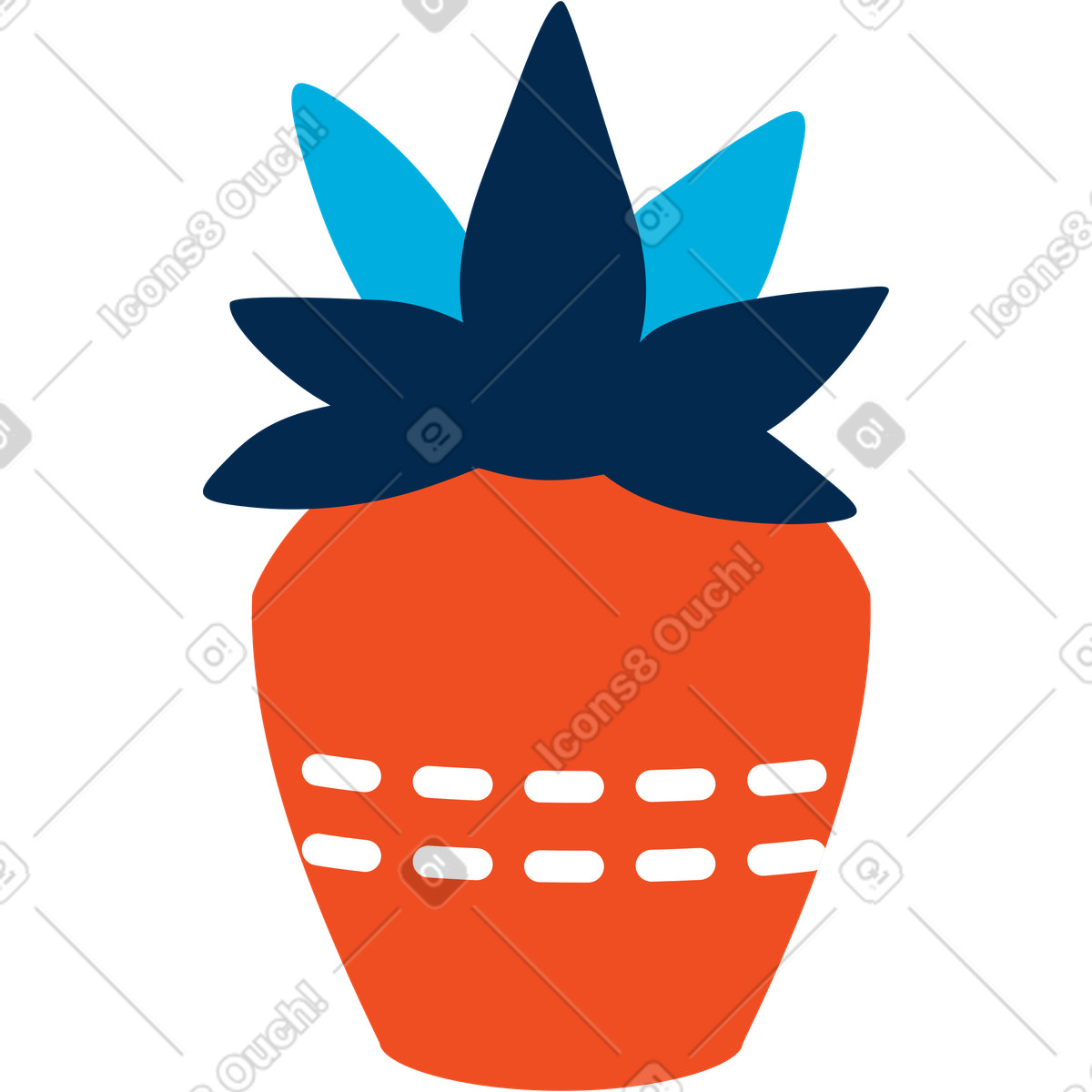 Topfpflanze-Illustration im Flame-Stil als Download in PNG, SVG