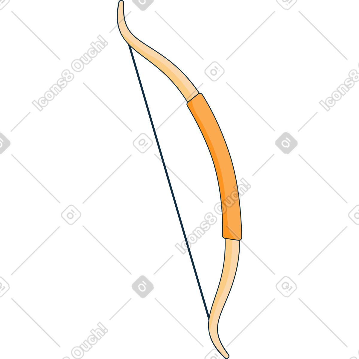 Illustration Arc en bois dans le style Bubble gum à télécharger aux formats PNG, SVG