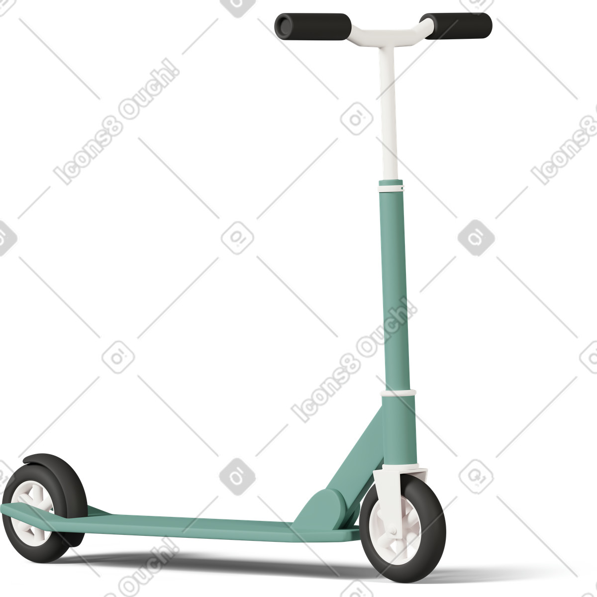 Ilustração de Scooter turned right em no estilo 3D Casual life para baixar em PNG, SVG