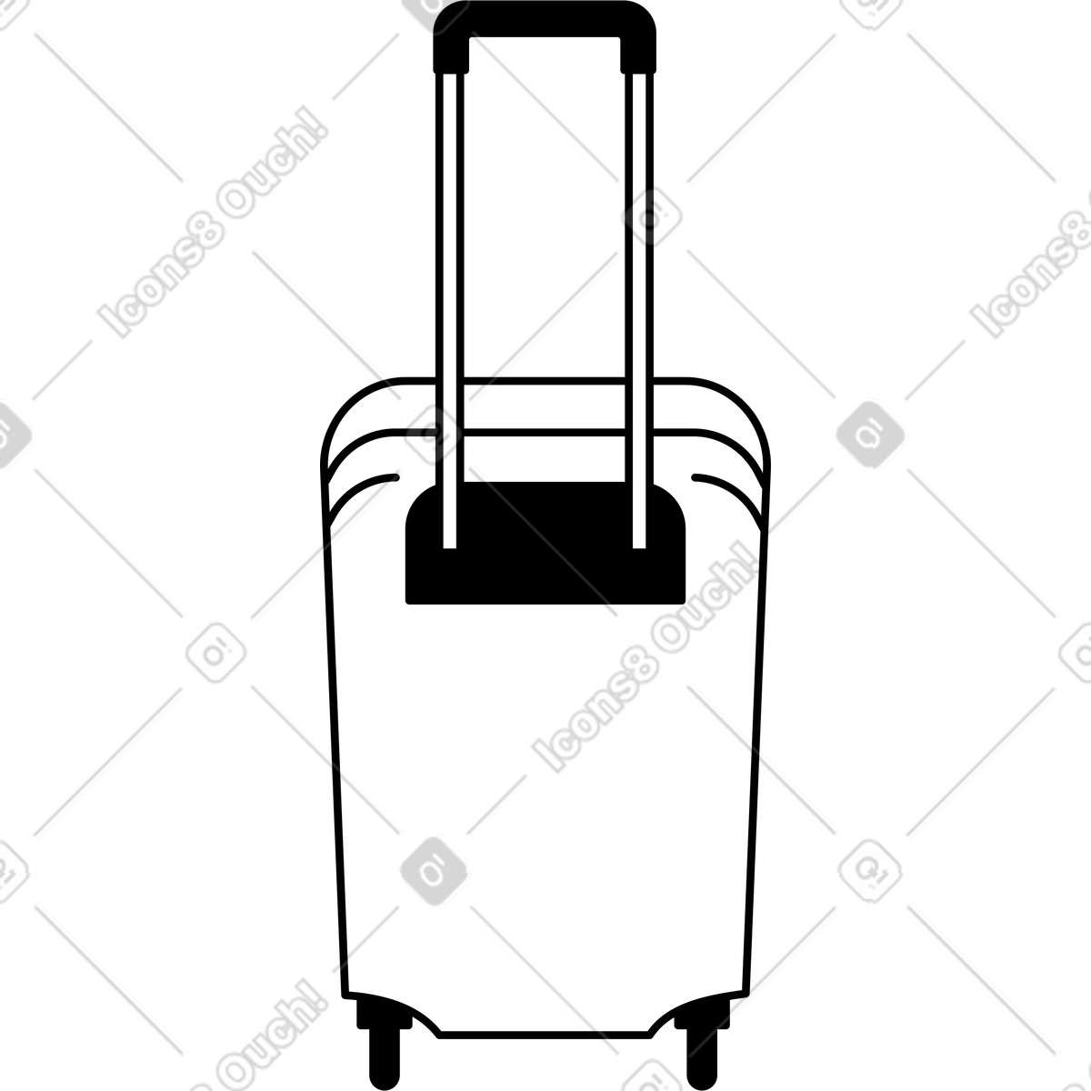 Valigia illustrazione in stile Weekday scarica in PNG, SVG