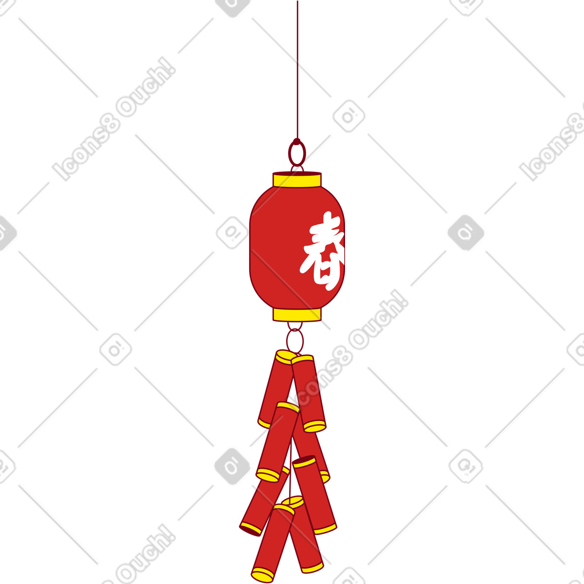 Firecracker lantern illustrazione in stile Storyline scarica in PNG, SVG