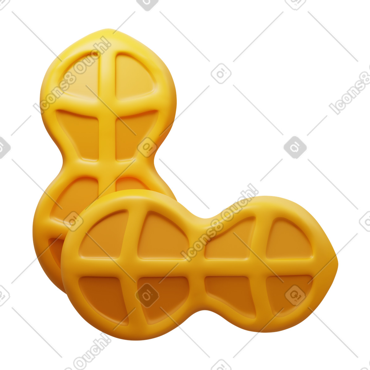Ilustración Peanut en estilo 3D Fluency a descargar en PNG y SVG
