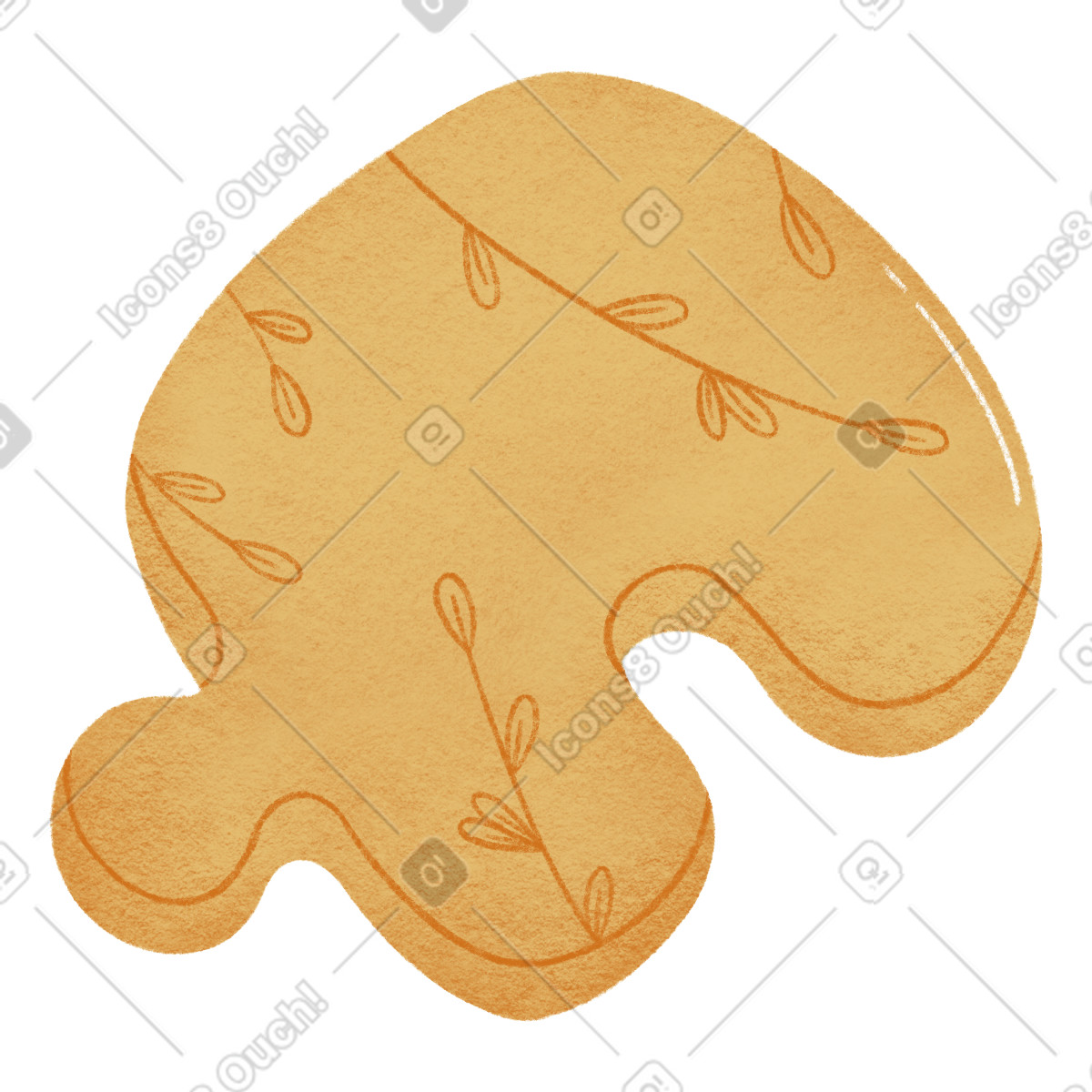 Yellow puzzle with ornament illustrazione in stile Woolly scarica in PNG, SVG