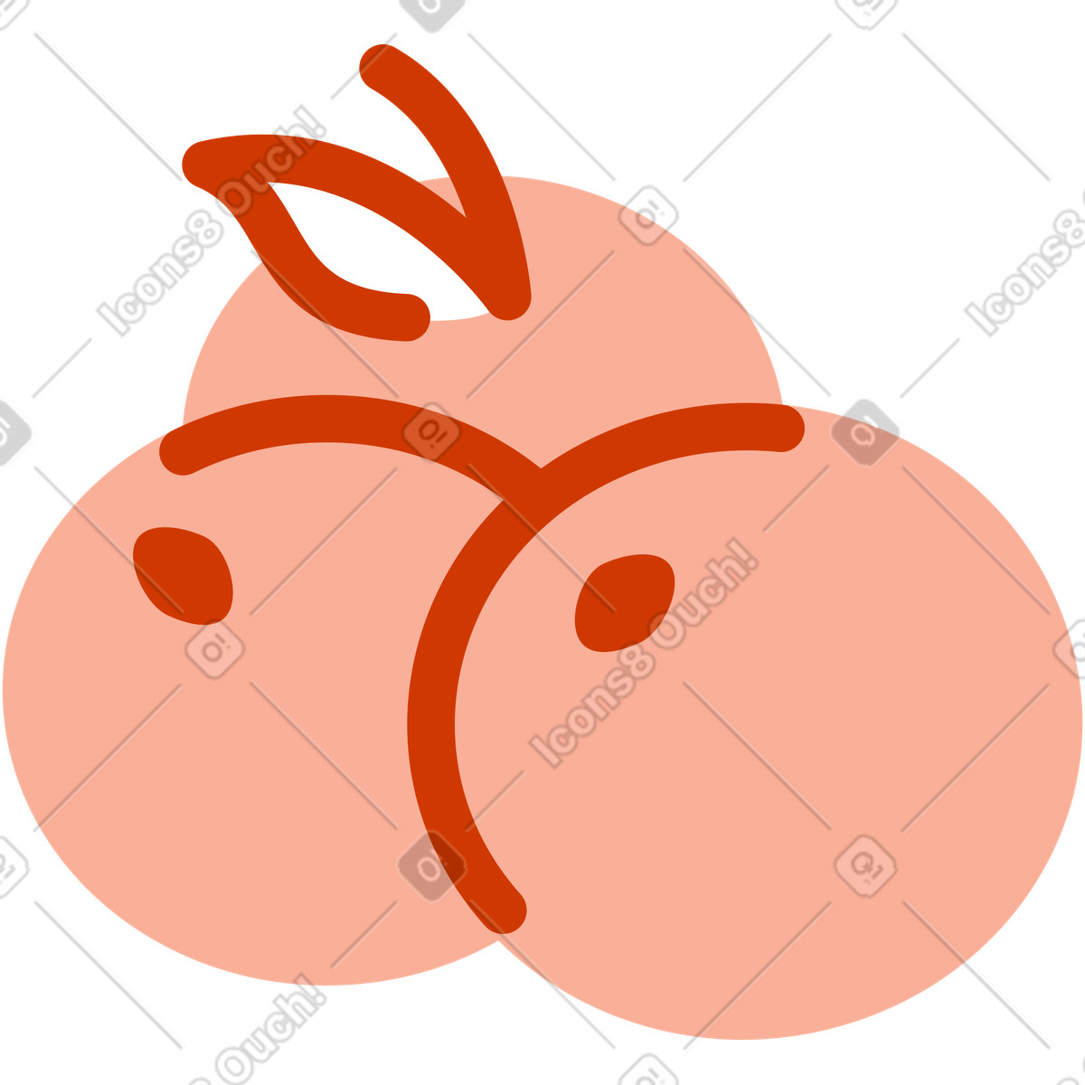 Natty スタイルの みかん のイラストをPNG、SVG形式でダウンロード