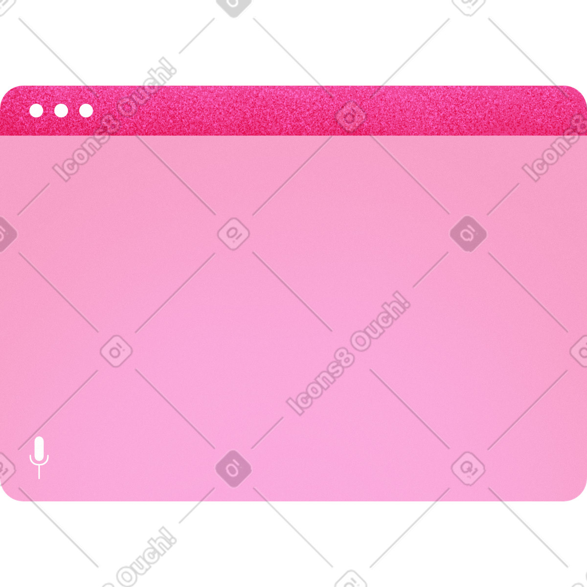 Иллюстрация Pink browser window в стиле Willowy — скачать в форматах PNG, SVG