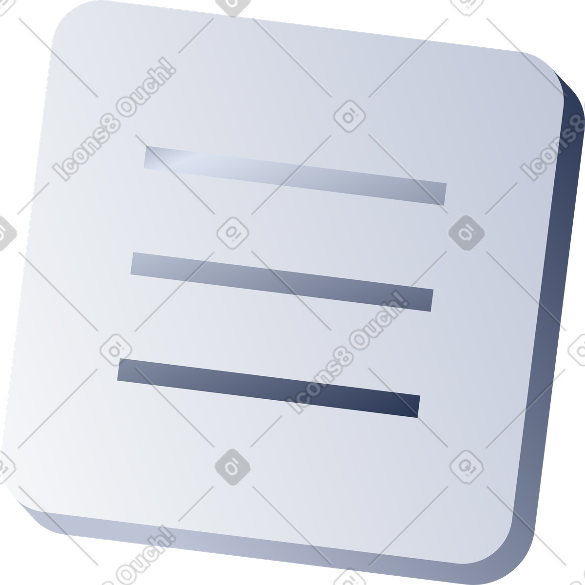 Icona del menu illustrazione in stile Lucent scarica in PNG, SVG