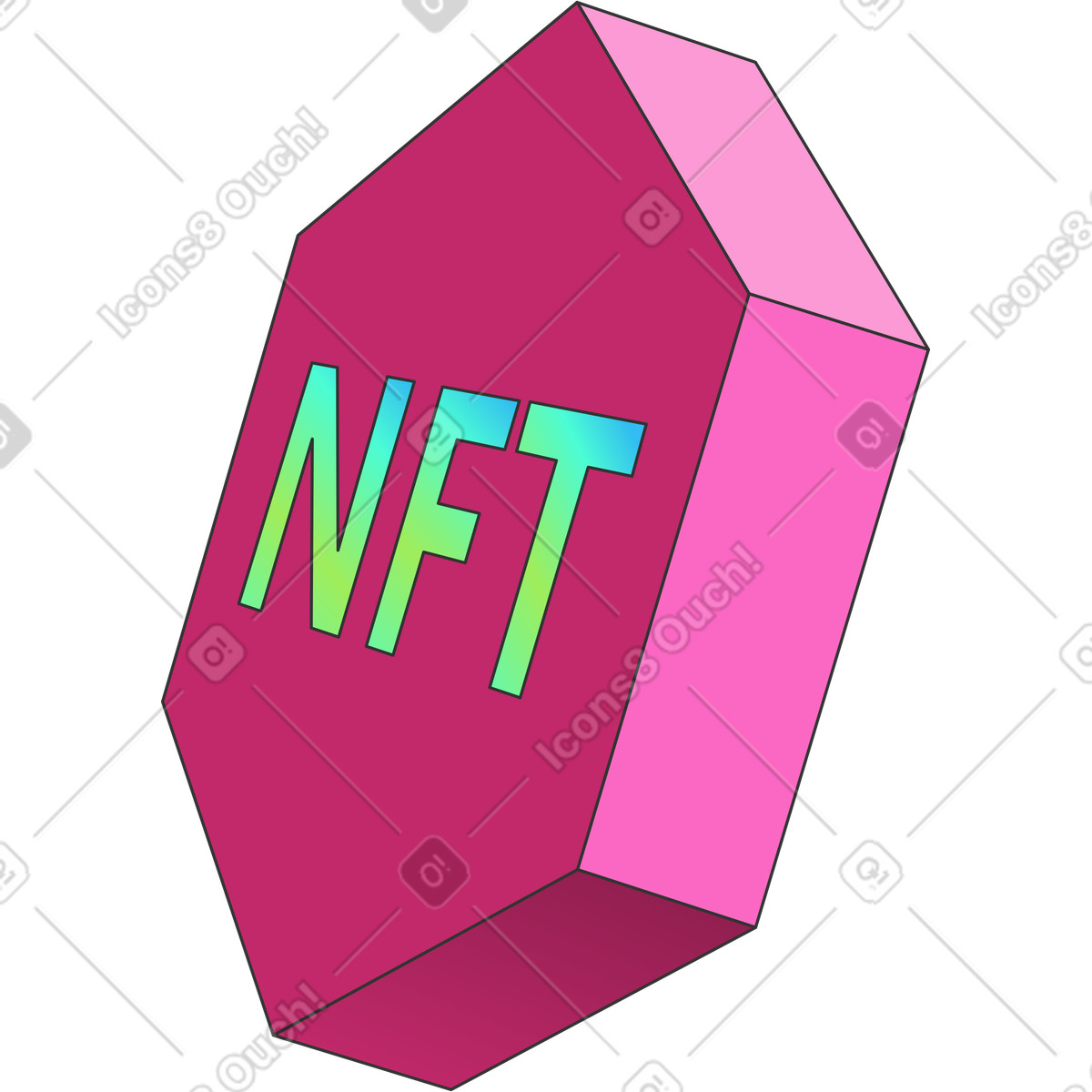 Иллюстрация Значок nft в PNG и SVG