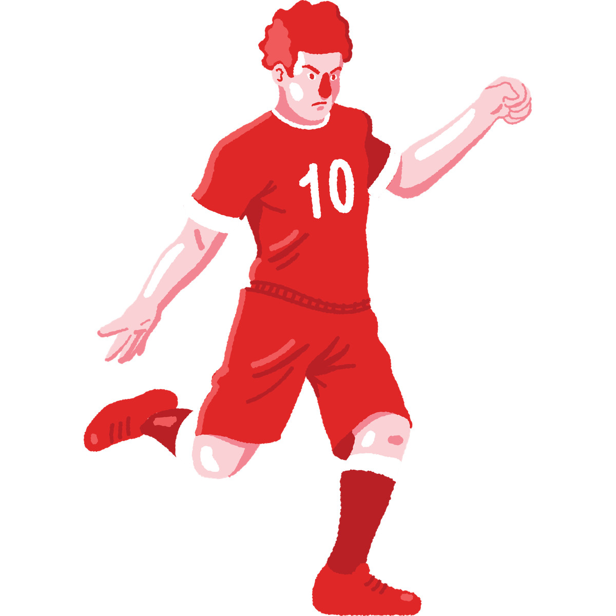 Football player illustration in Cherry style download in PNG, SVG