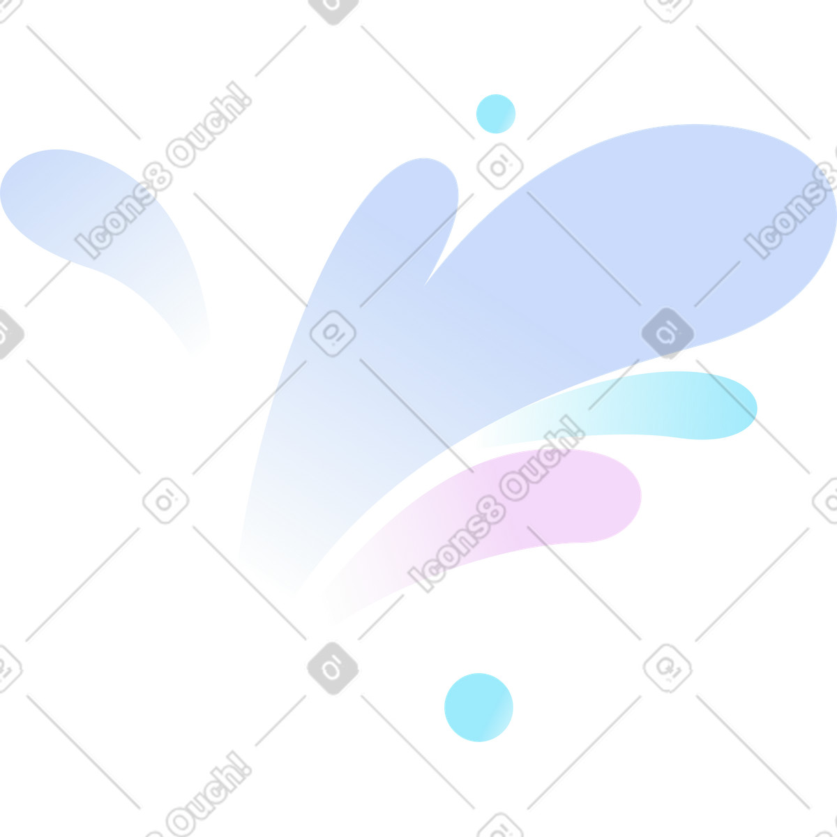 Colored splashes illustration in Airy style download in PNG, SVG