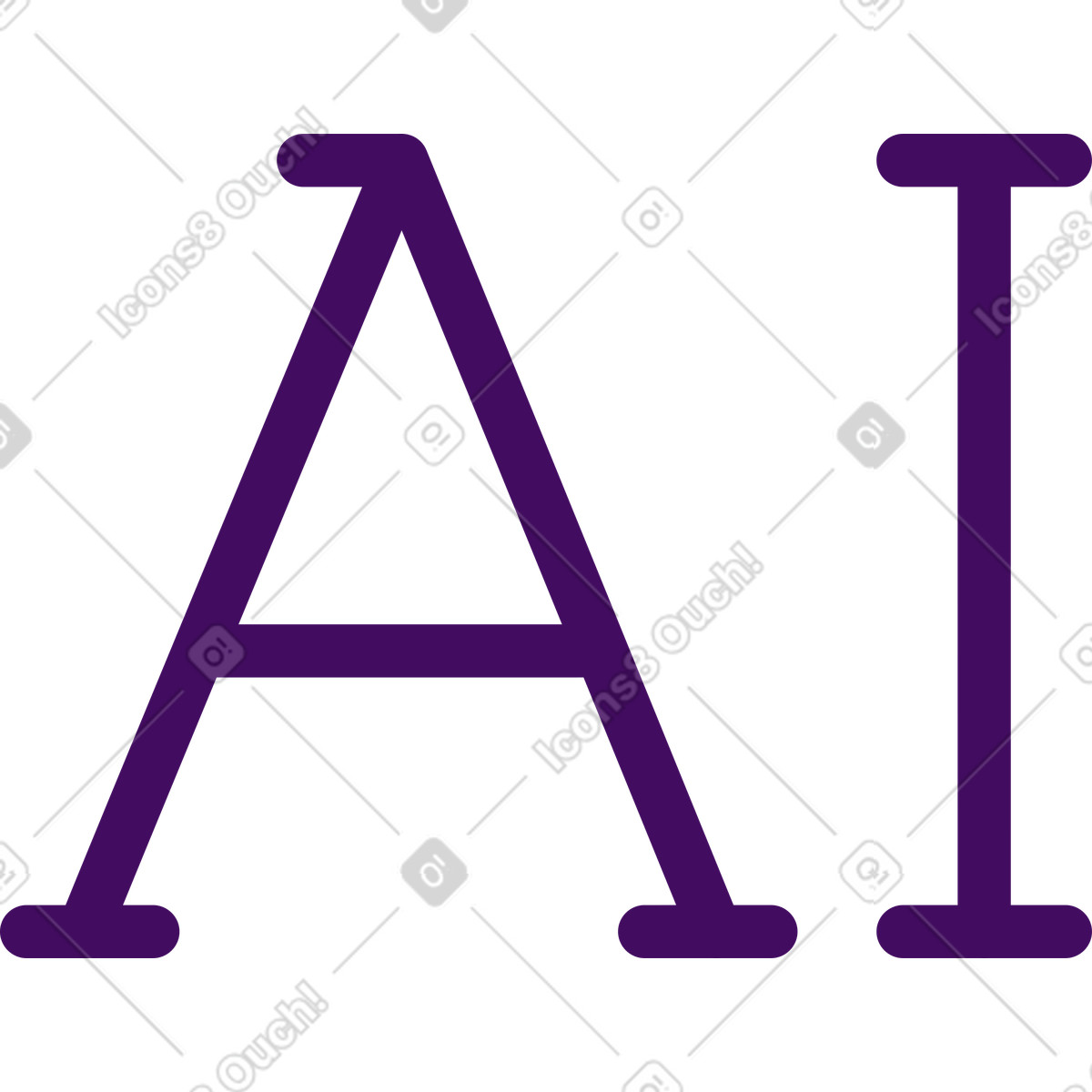 Ilustración Texto de letras ai en estilo Simplistic a descargar en PNG y SVG