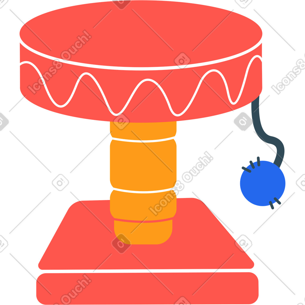 Ilustração de Poste arranhar em no estilo Kingdom para baixar em PNG, SVG