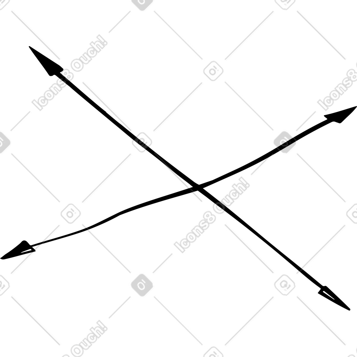Line スタイルの 等角グラフの矢印 のイラストをPNG、SVG形式でダウンロード