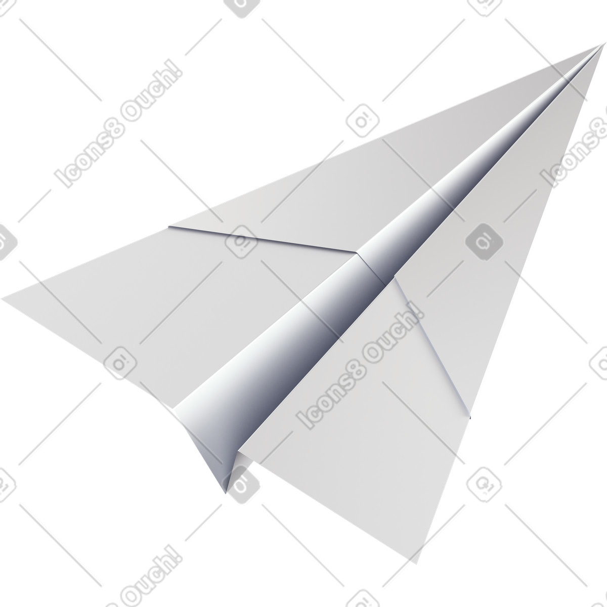 Illustration Paper airplane dans le style 3D Business à télécharger aux formats PNG, SVG