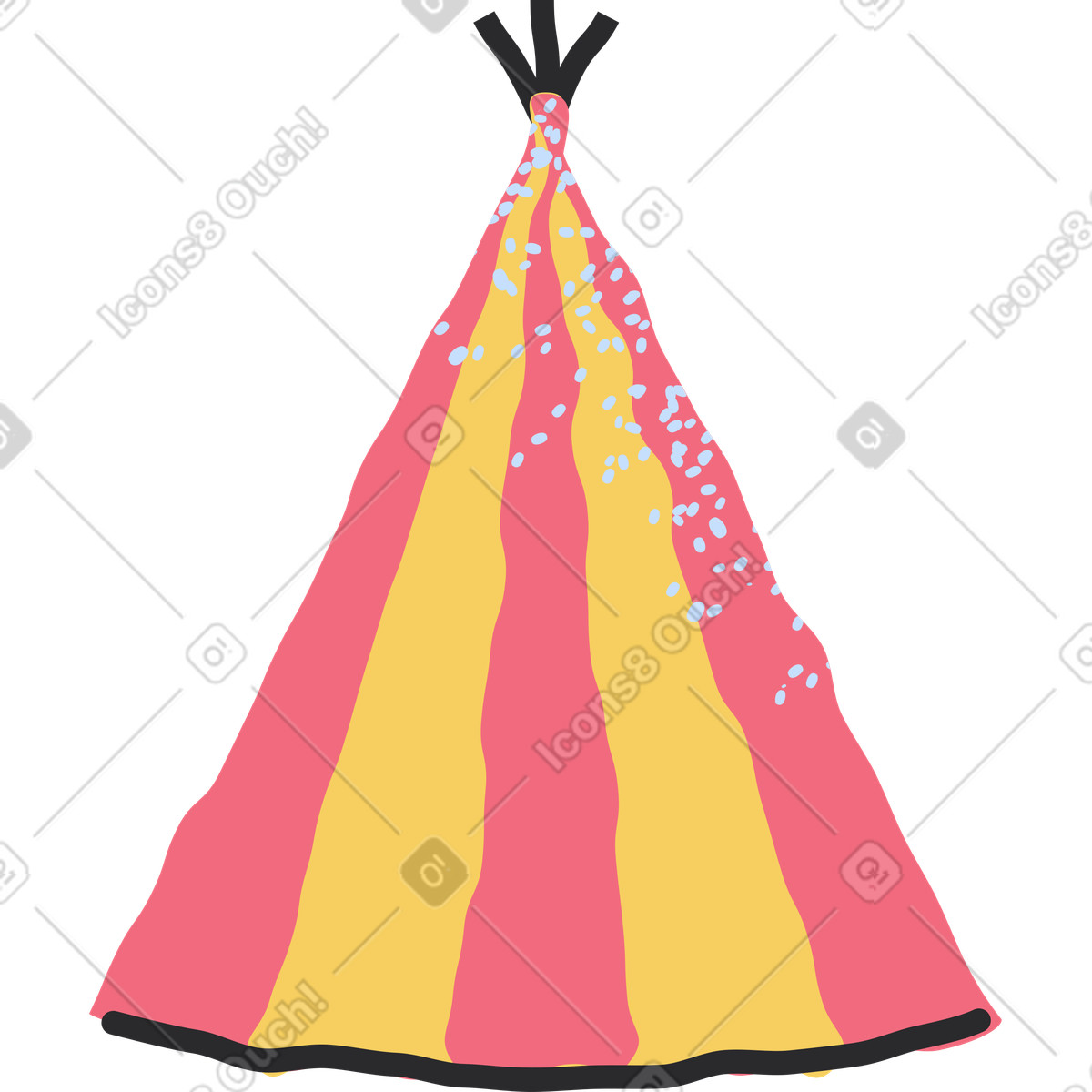 Ilustración Sombrero de cumpleaños en estilo Pablo a descargar en PNG y SVG