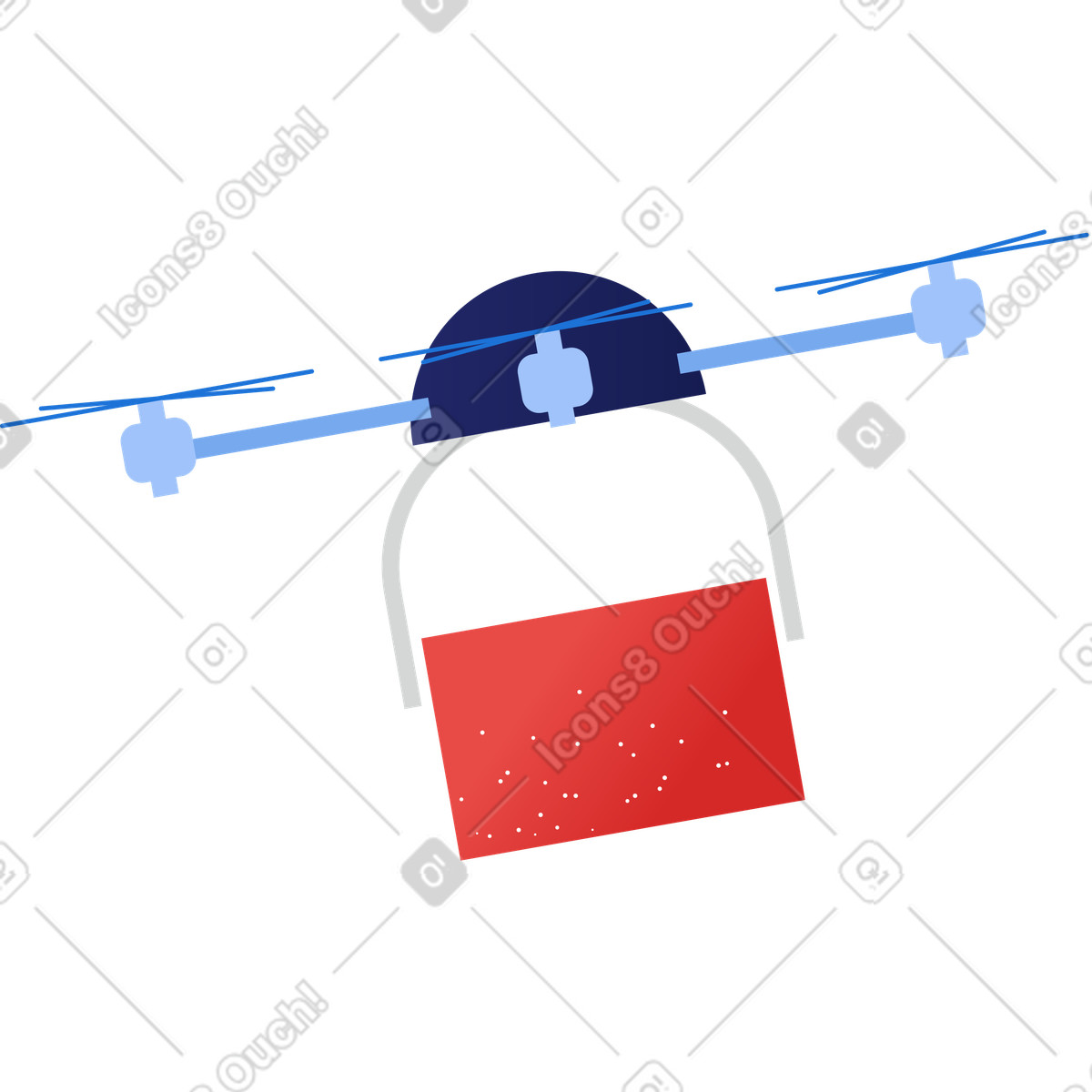 Drohne-Illustration im Clip-Stil als Download in PNG, SVG