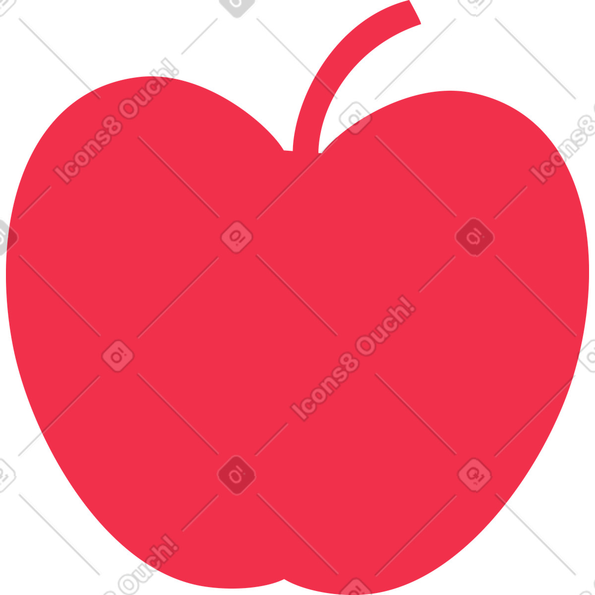 Apple illustration in Print style download in PNG, SVG