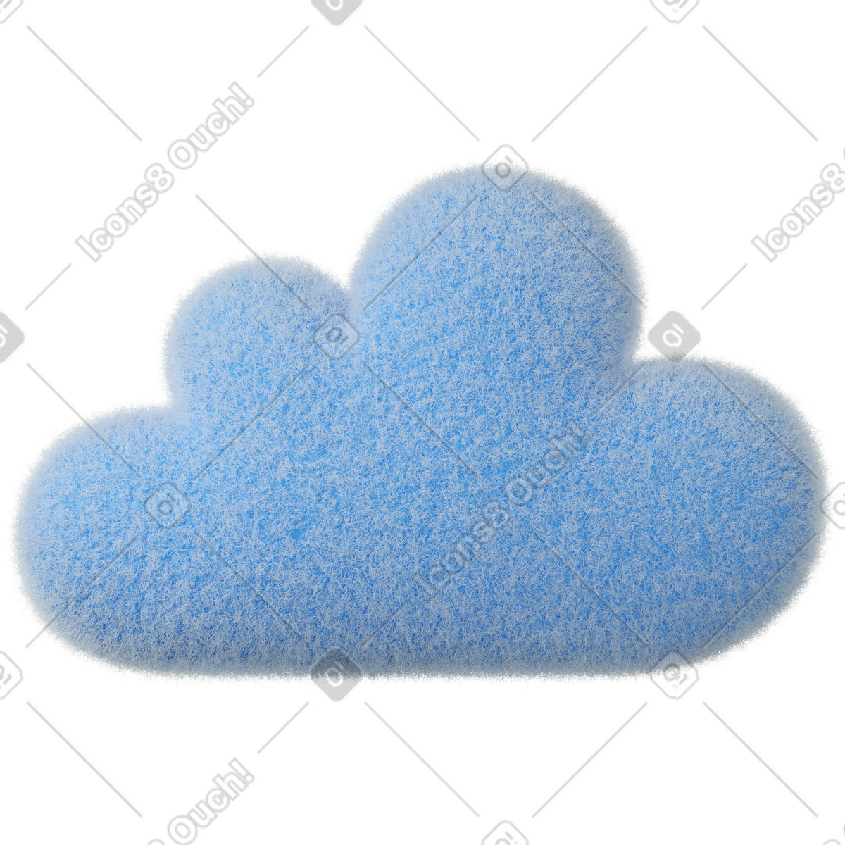 Ilustração de Nuvem fofa azul em no estilo 3D Buddy para baixar em PNG, SVG