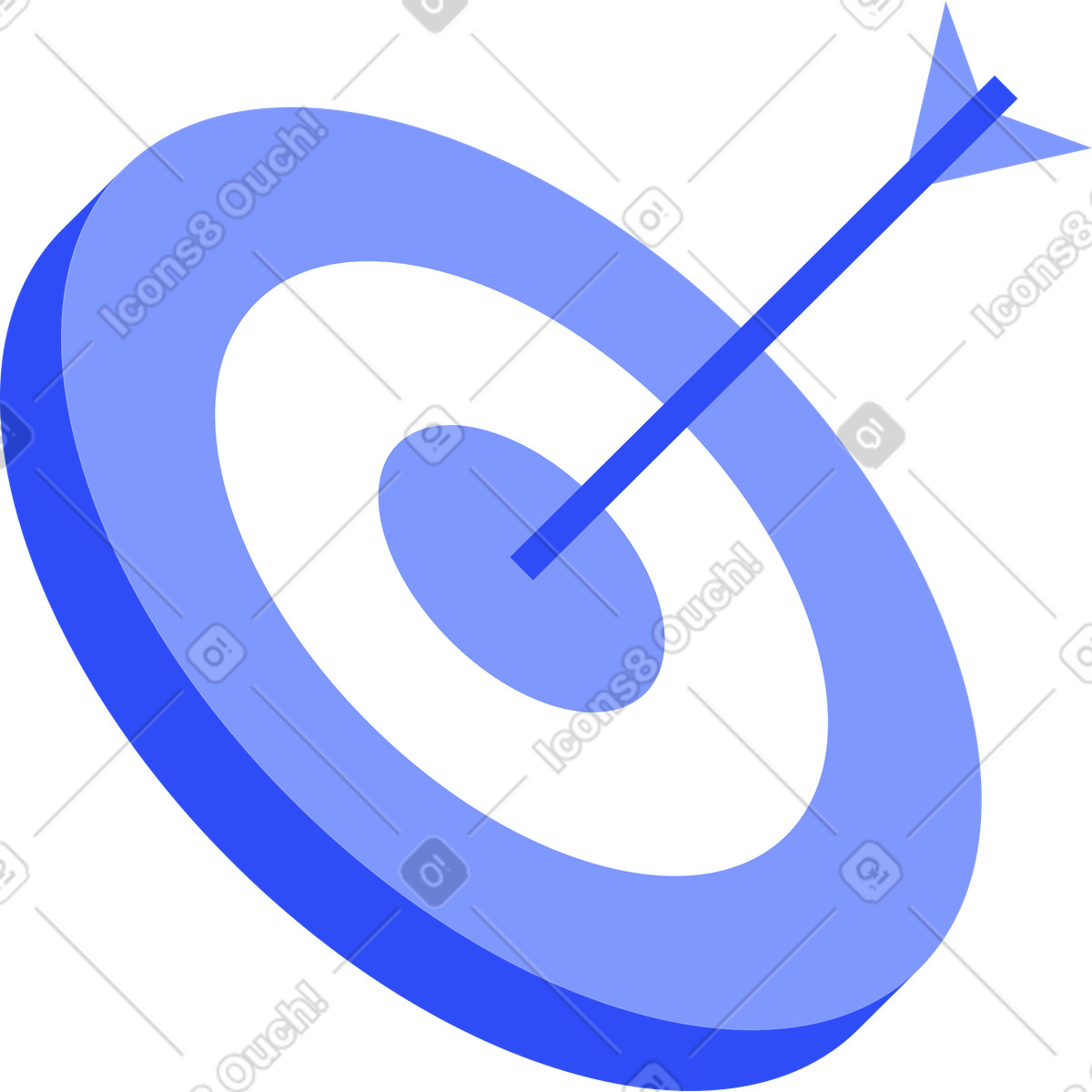 Ilustración Objetivo con flecha en estilo System a descargar en PNG y SVG