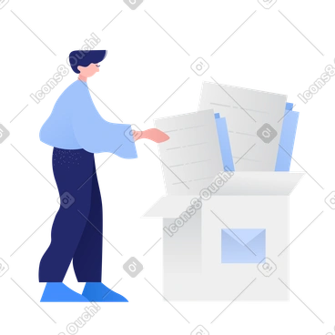Man taking letters out of inbox PNG, SVG