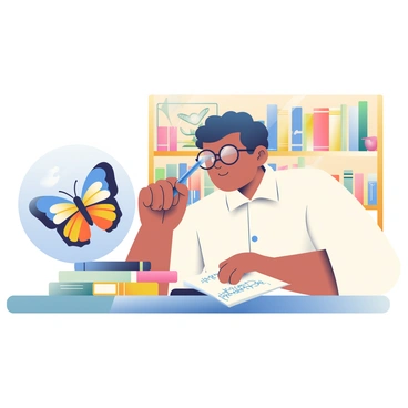 A collector using a loupe to catalog a rare butterfly in a glass case