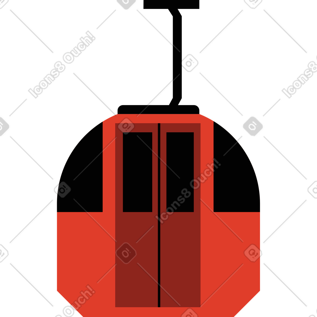 Ilustração de Cabine teleférico em no estilo Burgundy para baixar em PNG, SVG