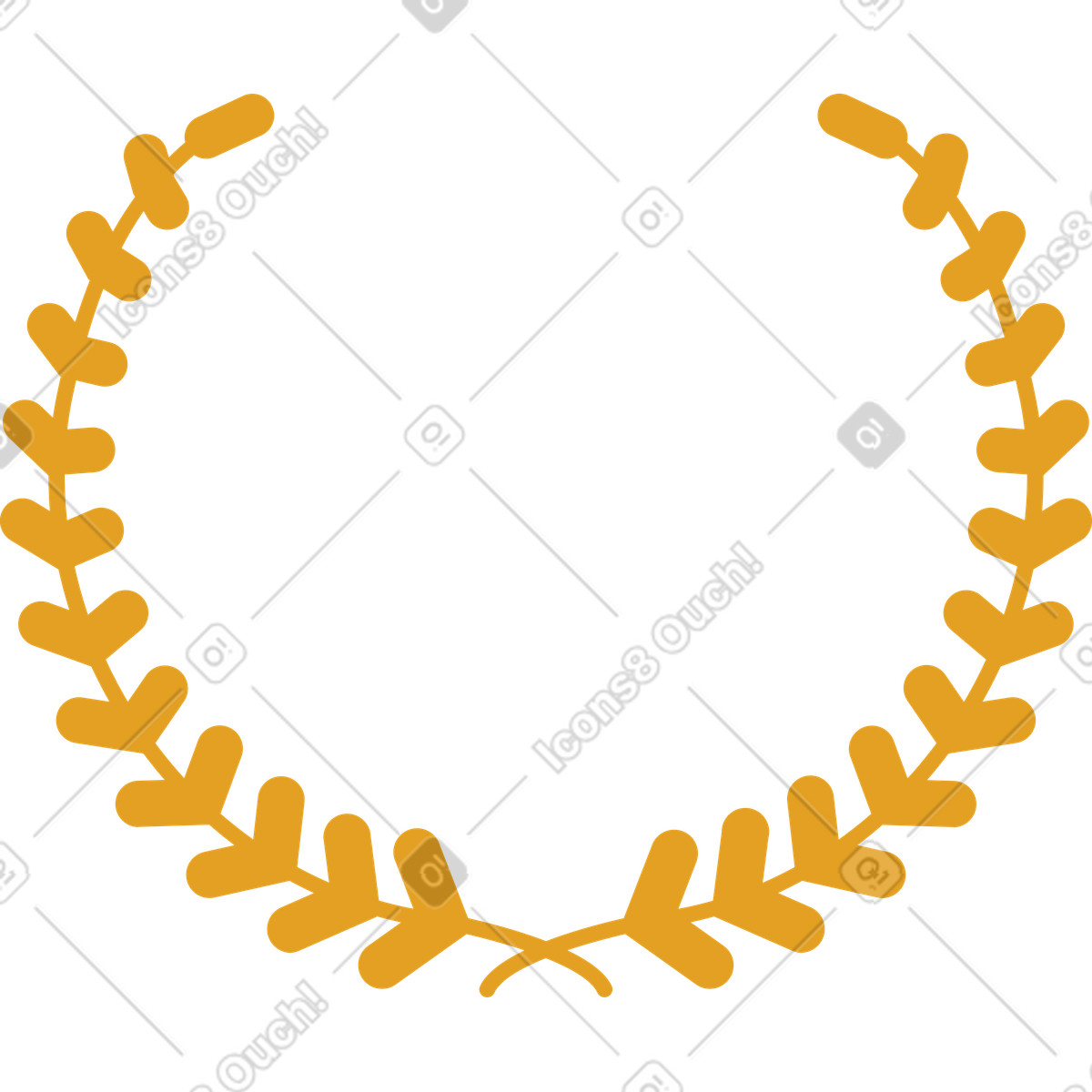 Ilustración Laurel wreath en estilo Arabica a descargar en PNG y SVG