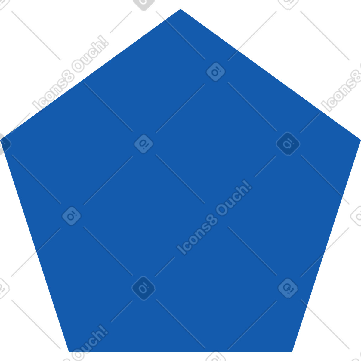 Blue pentagon illustrazione in stile Pale scarica in PNG, SVG