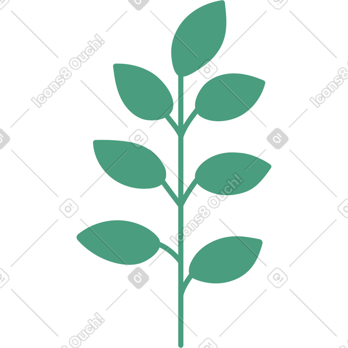 Ilustración Planta en estilo Macaroni a descargar en PNG y SVG