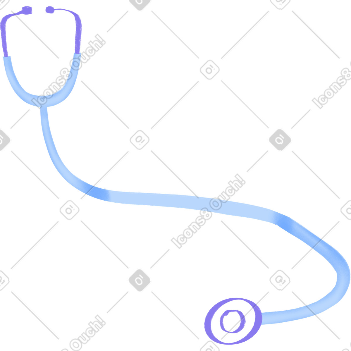 下载 Bonny 风格的 Stethoscope 插画，支持 PNG、SVG 格式