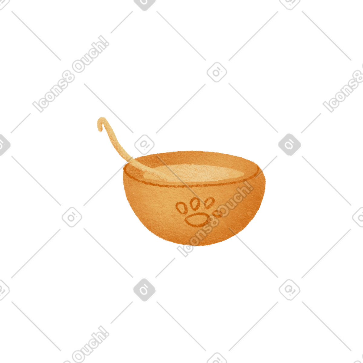 Boul of soup-Illustration im Woolly-Stil als Download in PNG, SVG